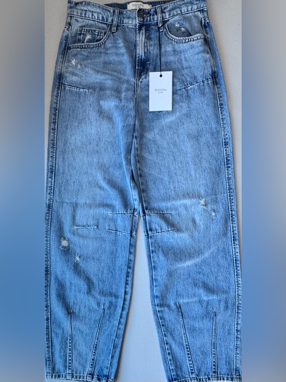 NWT Hidden Los Angeles ALYX High Rise Baggy Barrel Jeans Distressed Size 25